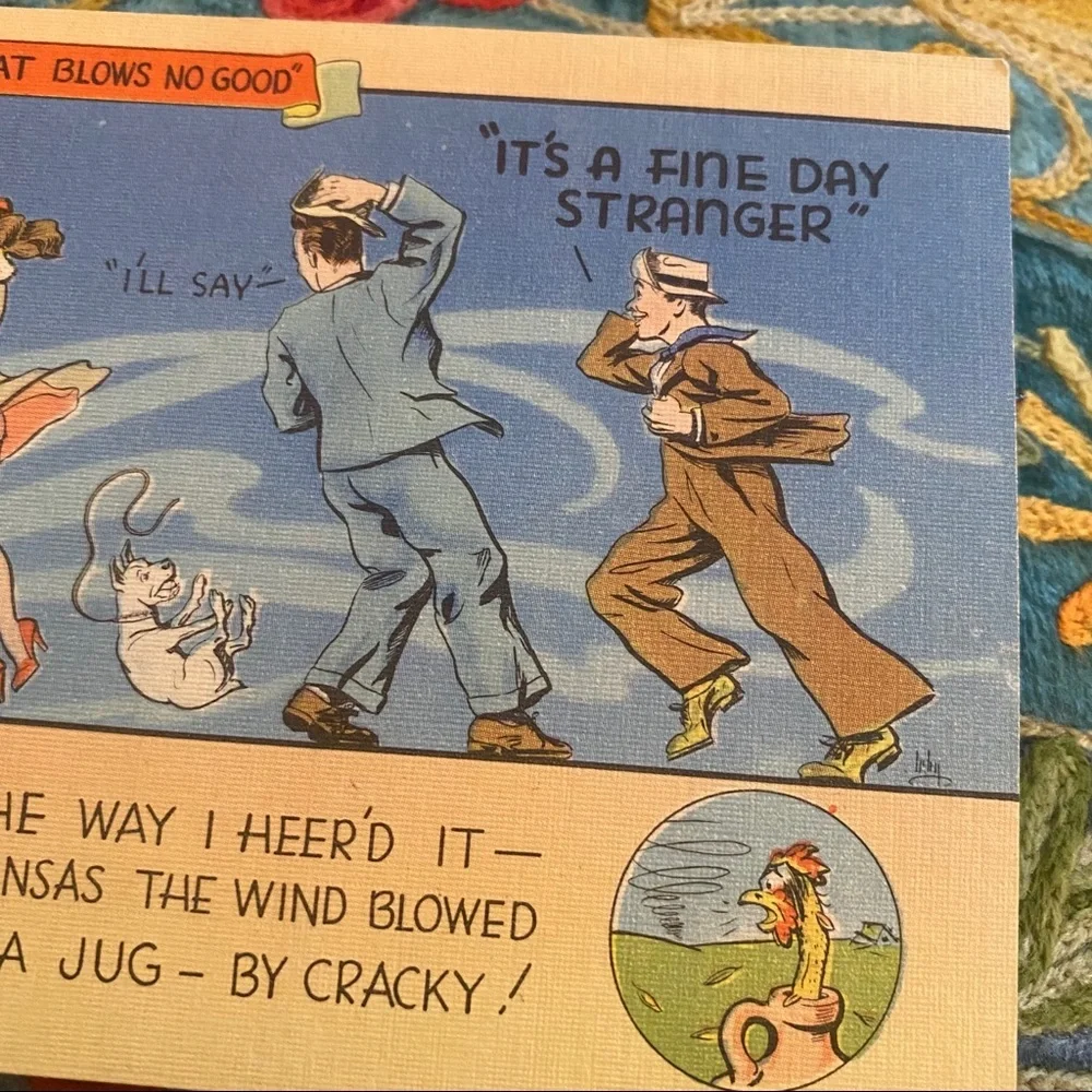 Vintage‎ 1940’s Linen Postcard, Vintage Humor, Sex Objects Funny, Unused